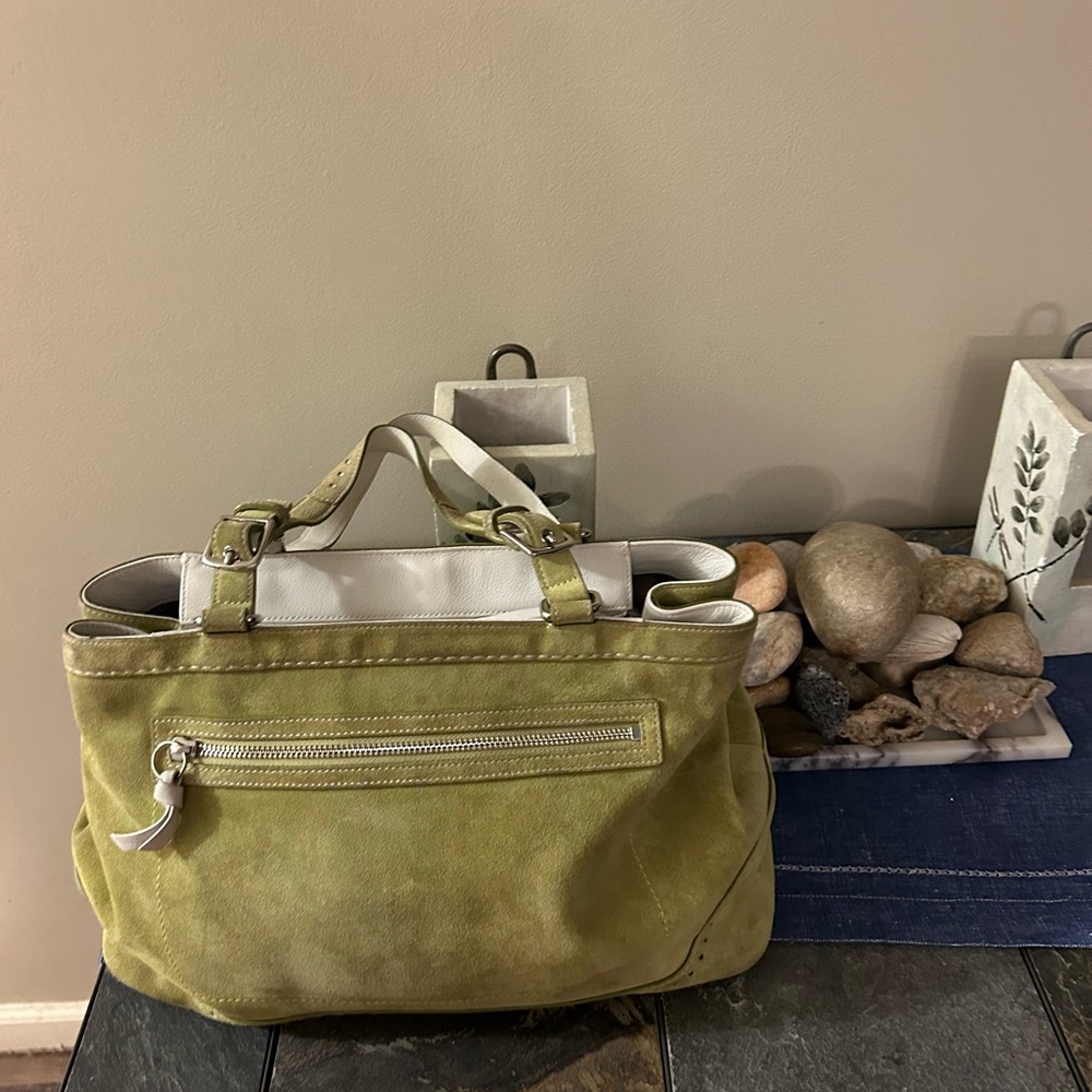RARE COACH LEATHER AND SUEDE BAG - Picture 4 of 8